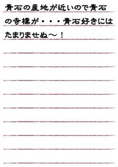 青石の産地が近いので青石の寺標が・・・青石好きにはたまりませぬ〜！