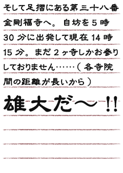 そして足摺にある第三十八番 金剛福寺へ。自坊を5時30分に出発して現在14時15分。まだ2ヶ寺しかお参りしておりません……(各寺院間の距離が長いから)雄大だ〜!!